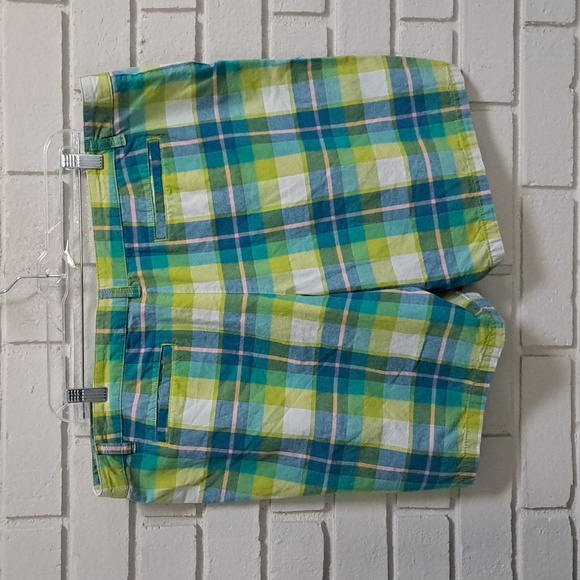 Merona 100% Cotton Multicolor Plaid High Waist Shorts. - Picture 4 of 6